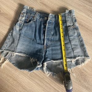 EB Denim Upcycled Two Tone Shorts